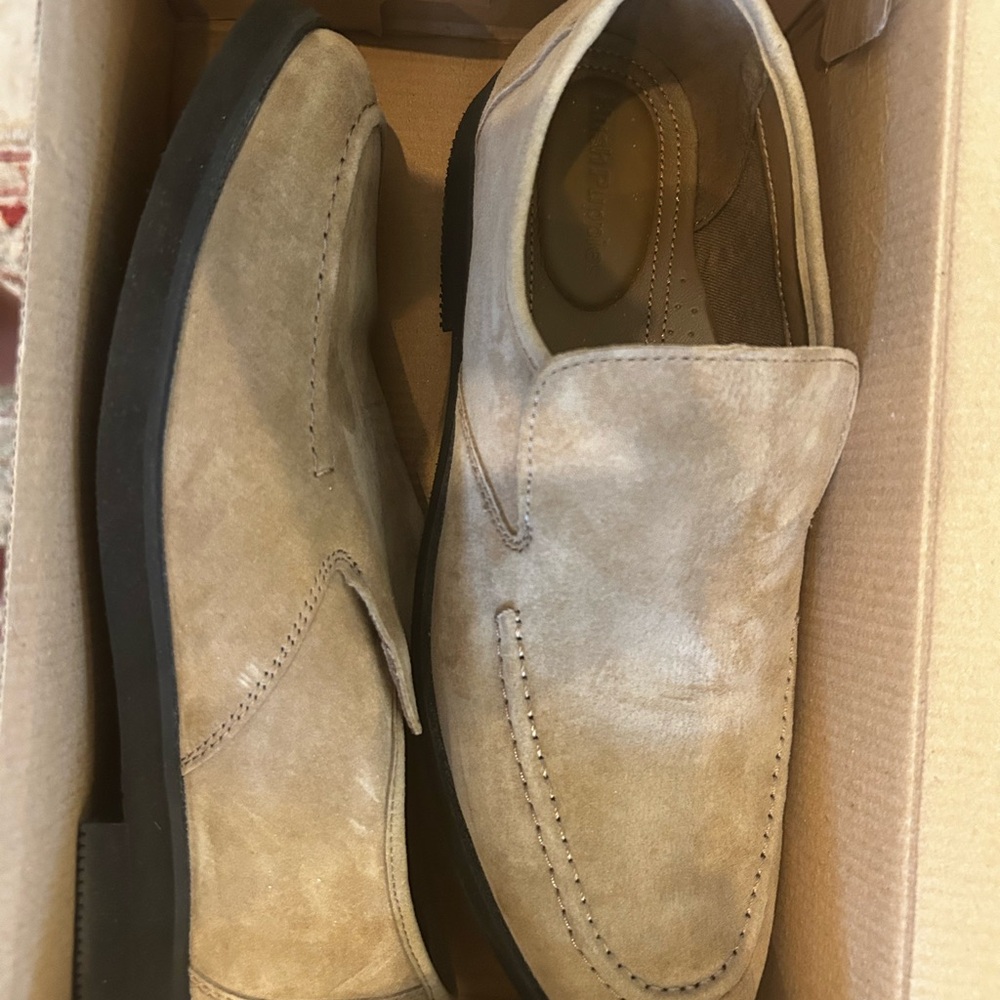 Hush Puppies Men's Tan Suede Slip-On Shoes